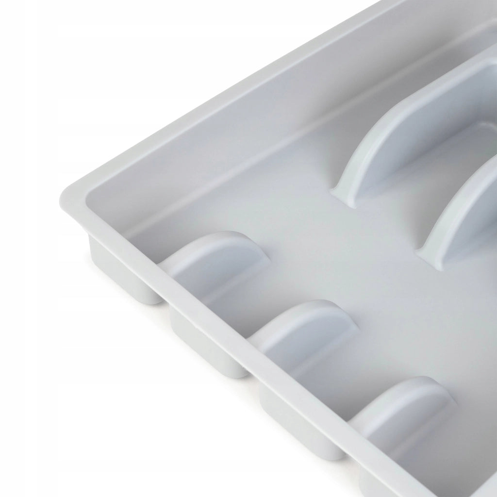 Inserto in plastica per cassetto KADAX, organizer per posate da cucina, grigio chiaro