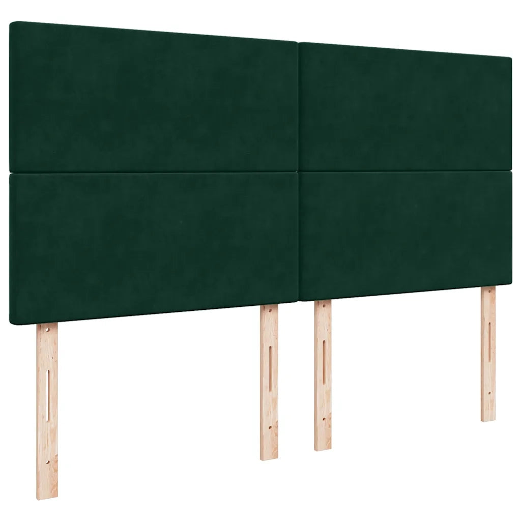 Giroletto a Molle con Materasso Verde Scuro 180x200 cm Velluto 3290975