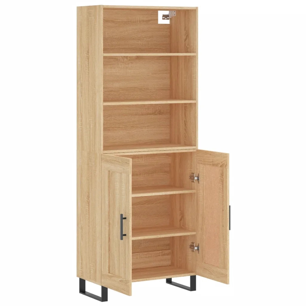 Credenza Rovere Sonoma 69,5x34x180 cm in Legno Multistrato 3189984