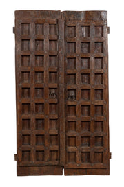 Biscottini Porta portone in legno massello e ferro da interno o da esterno vecchia e antica medievale scorrevole