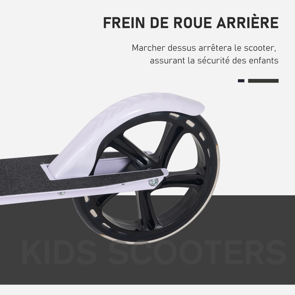 Trottinette Pieghevole Regolabile ¨C Zephmum ¨C Bianco 88x37x75-100 cm