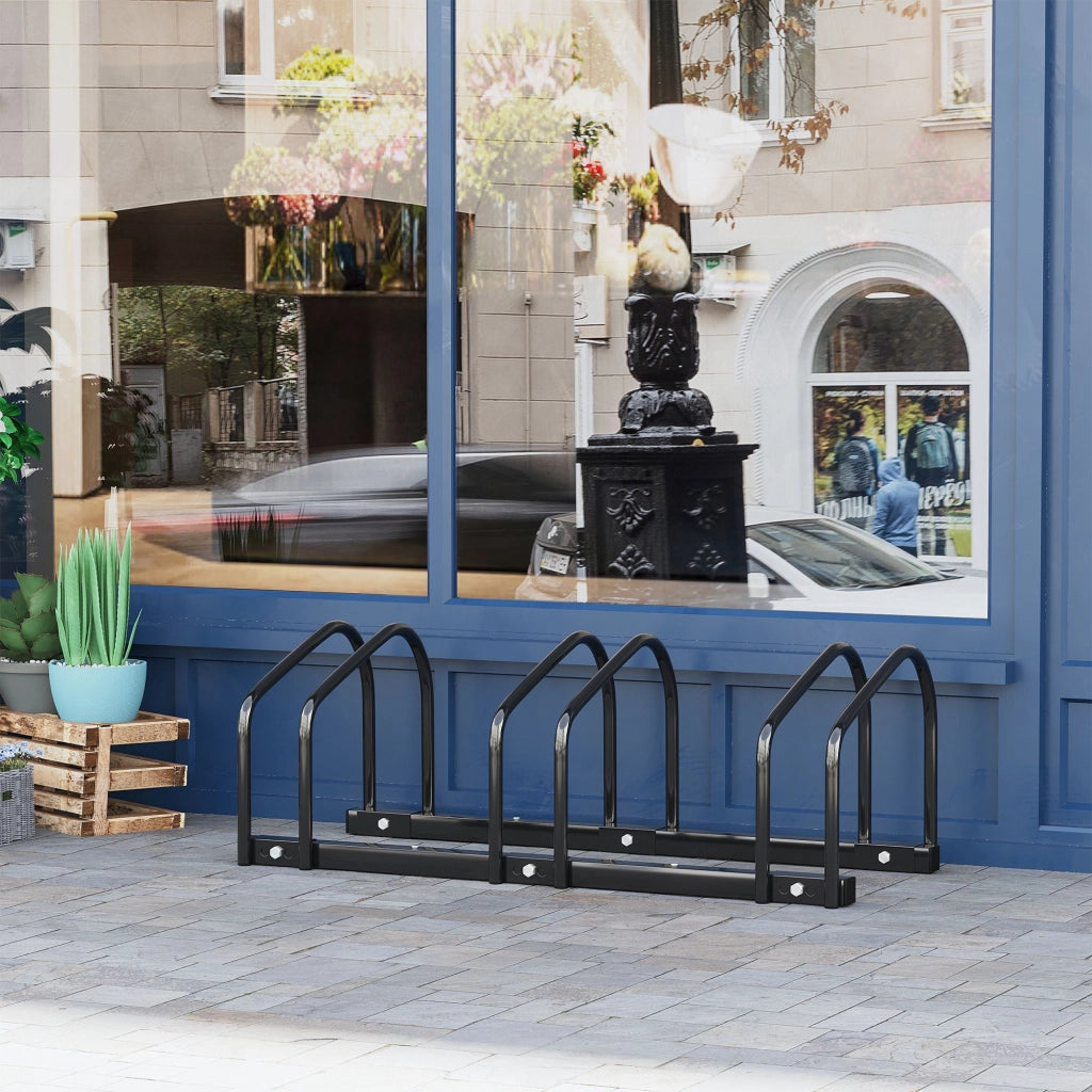 Portabiciclette per 3 Bici ¨C Zephmum ¨C Acciaio 76x33x27 cm Nero