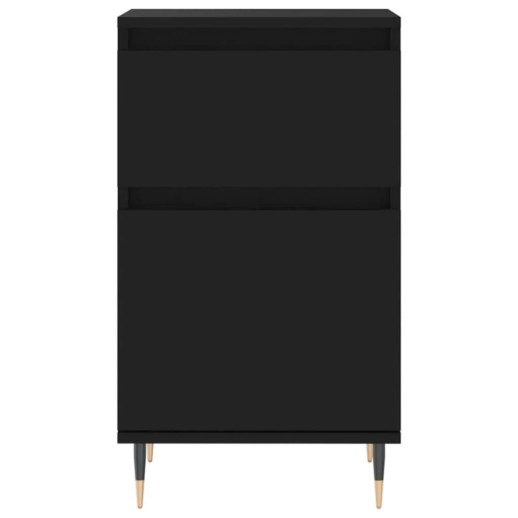 Buffet credenza cassettiera armadio mobile contenitore organizer per cucina soggiorno salotti set da 2 40 x 35 x 70 cm legno ingegnerizzato nero 02_0036900