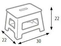Sgabello Pieghevole 30x22x22 cm in Polipropilene Grigio