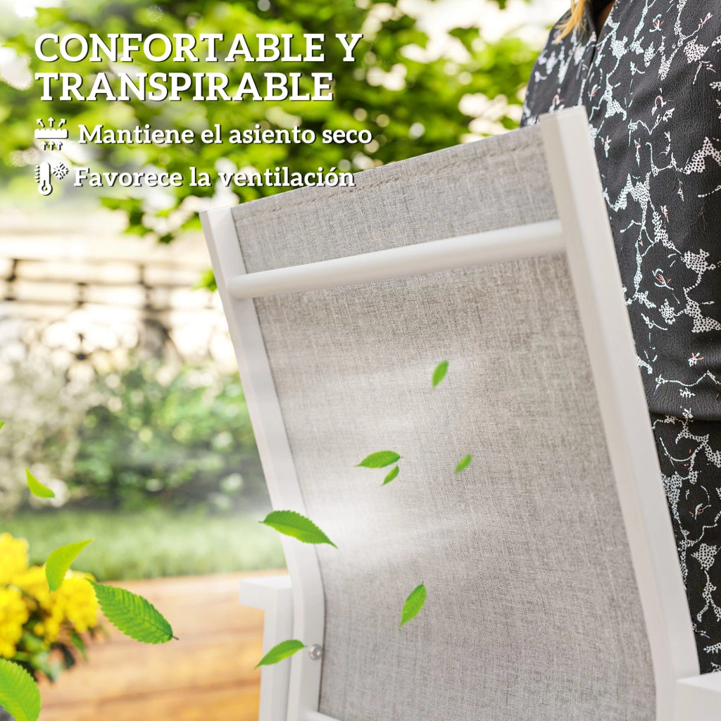 Sedia da giardino impilabile ¨C zephmum ¨C 2 pezzi, grigio chiaro, 56x58x89 cm