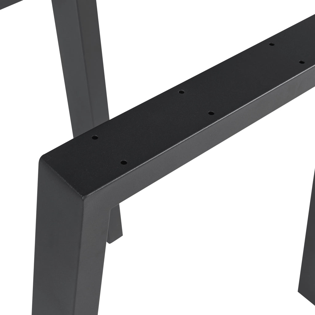 Set Kraftisried di 2 Gambe per Mobili 'Fai da Te' in Acciaio - Altezza 72 cm - Nero [en.casa]