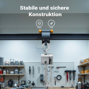 Paranco a catena manuale VX-0.25 in alluminio, capacità di carico 250 kg, altezza di sollevamento 3 m, catena di carico G100, leggero e compatto, per impieghi gravosi