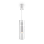 Lampadario Sospensione Moderno Dynamics Alluminio Bianco Vetro 1 Luce Gu10 50W