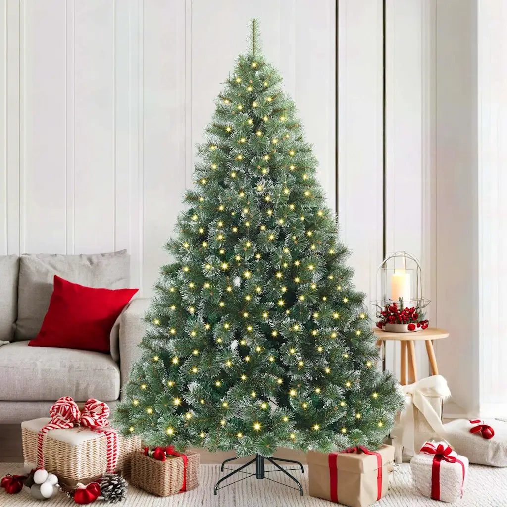 Albero di Natale | Decorazioni natalizie artificiale con 300 LED Verde 180 cm PE e PVC
