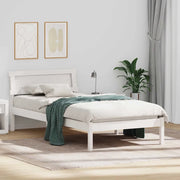 vidaXL Struttura del letto Bianco 75 x 190 cm Legno di pino massello