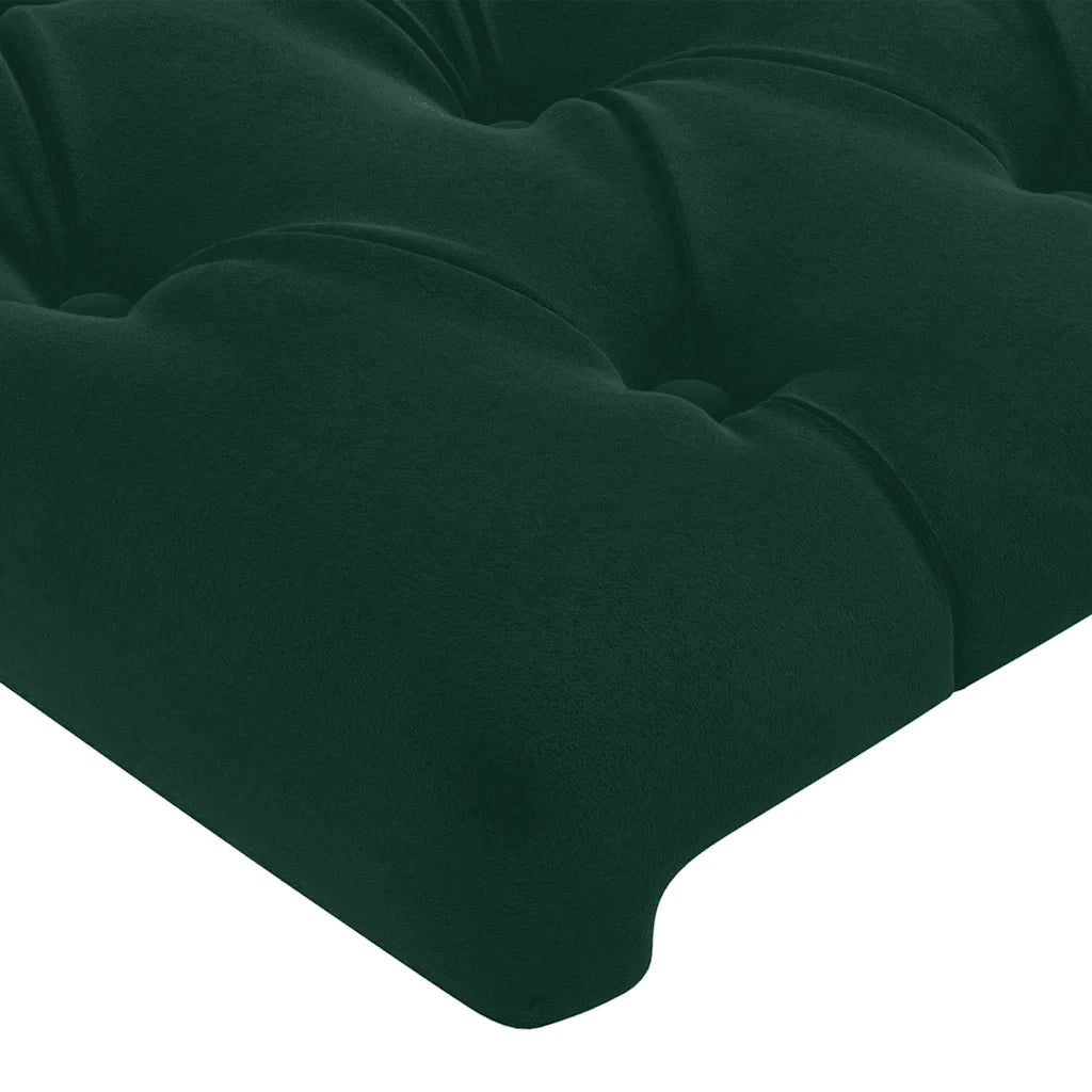 Letto singolo | Letto per adulti | Giroletto senza Materasso Verde Scuro 90x190 cm in Velluto