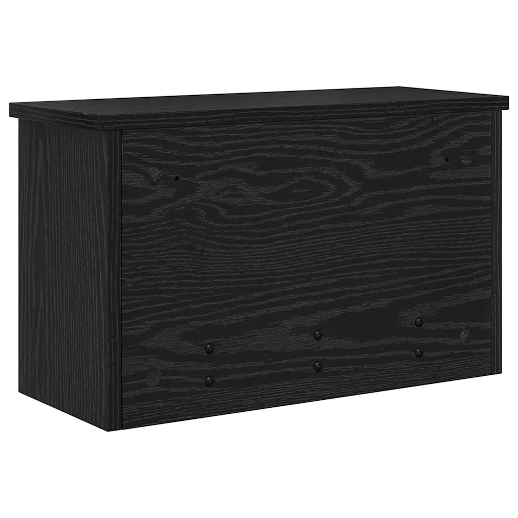 vidaXL Appendiabiti a muro con lo scaffale Rovere nero 50 x 20 x 30 cm