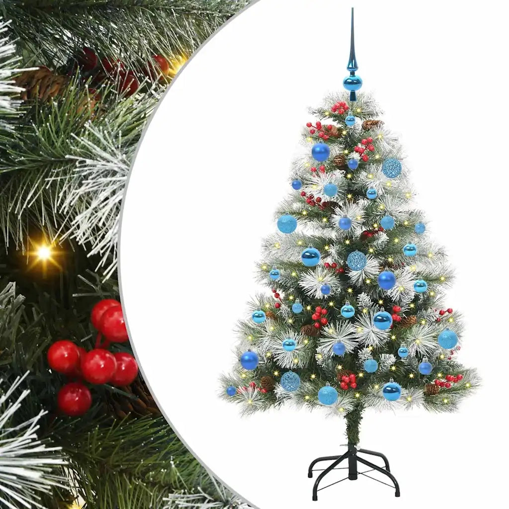 Albero di Natale artificiale Verde e bianco 150 cm