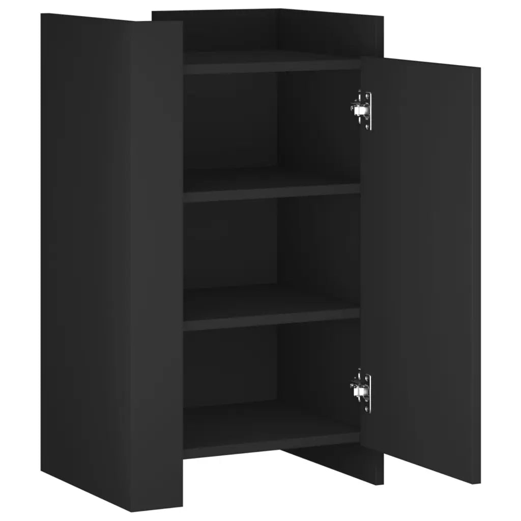 Credenza | Madia | Buffet da pranzo | Armadio da pranzo Nera 45x35x75 cm in Legno Multistrato