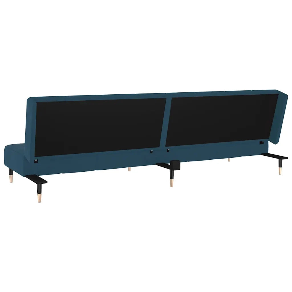 Divano Letto a 2 Posti-Sofa Letto 2 Posti-Daybed Blu in Velluto 440015