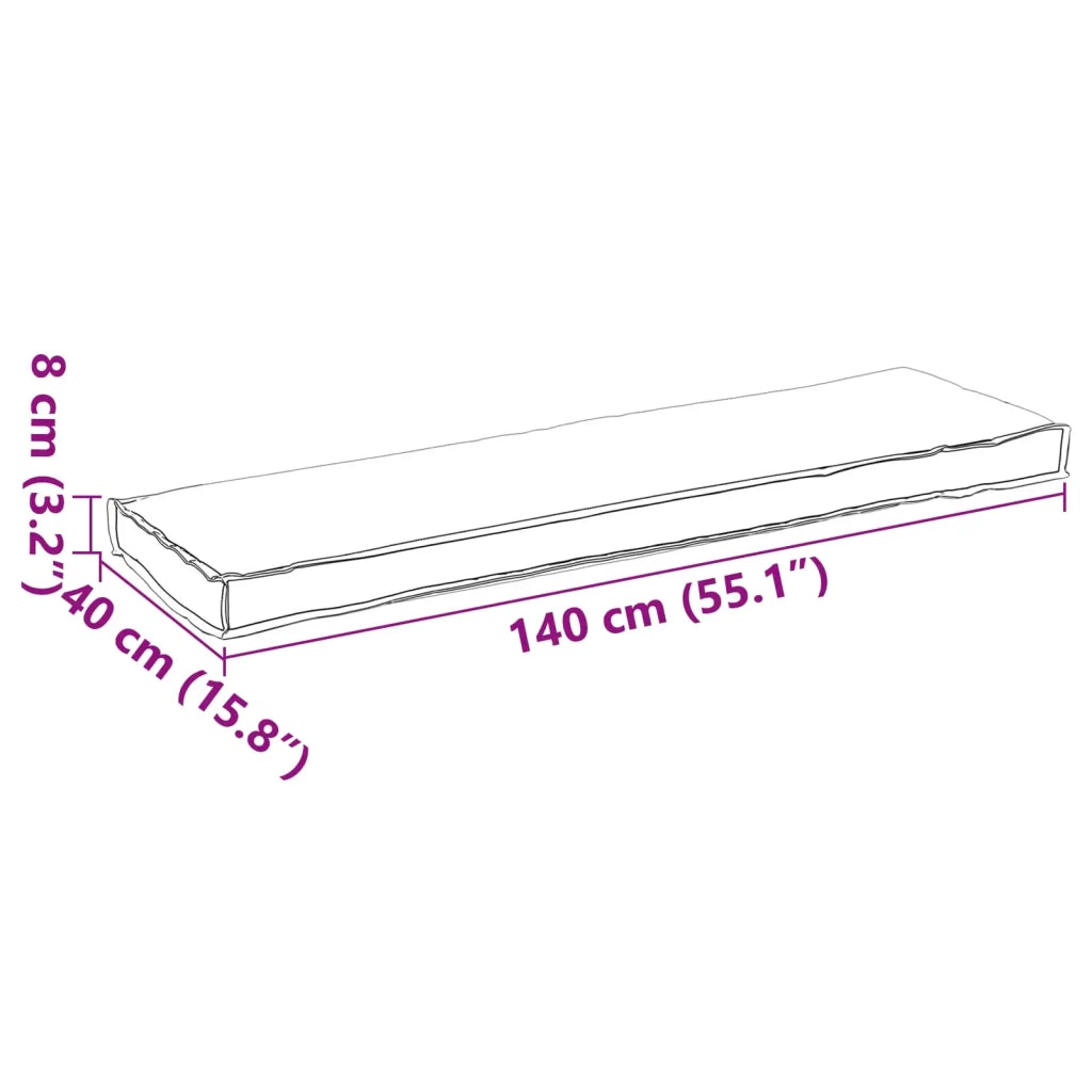 Cuscino Nero 140 x 40 x 8 cm Tessuto Oxford 42001652
