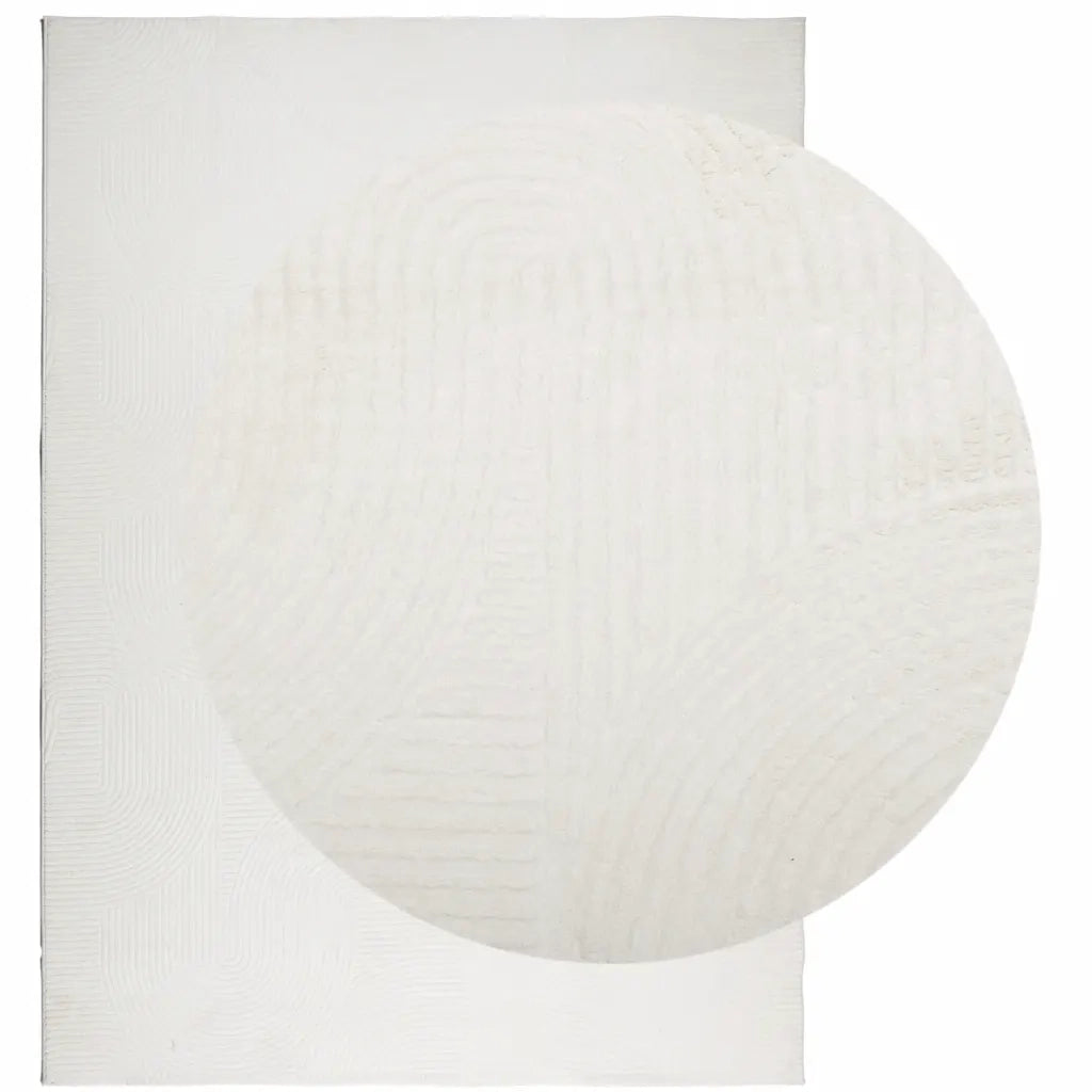 Tappeto del soggiorno | Tappeto IZA a Pelo Corto Aspetto Scandinavo Crema 240x340 cm