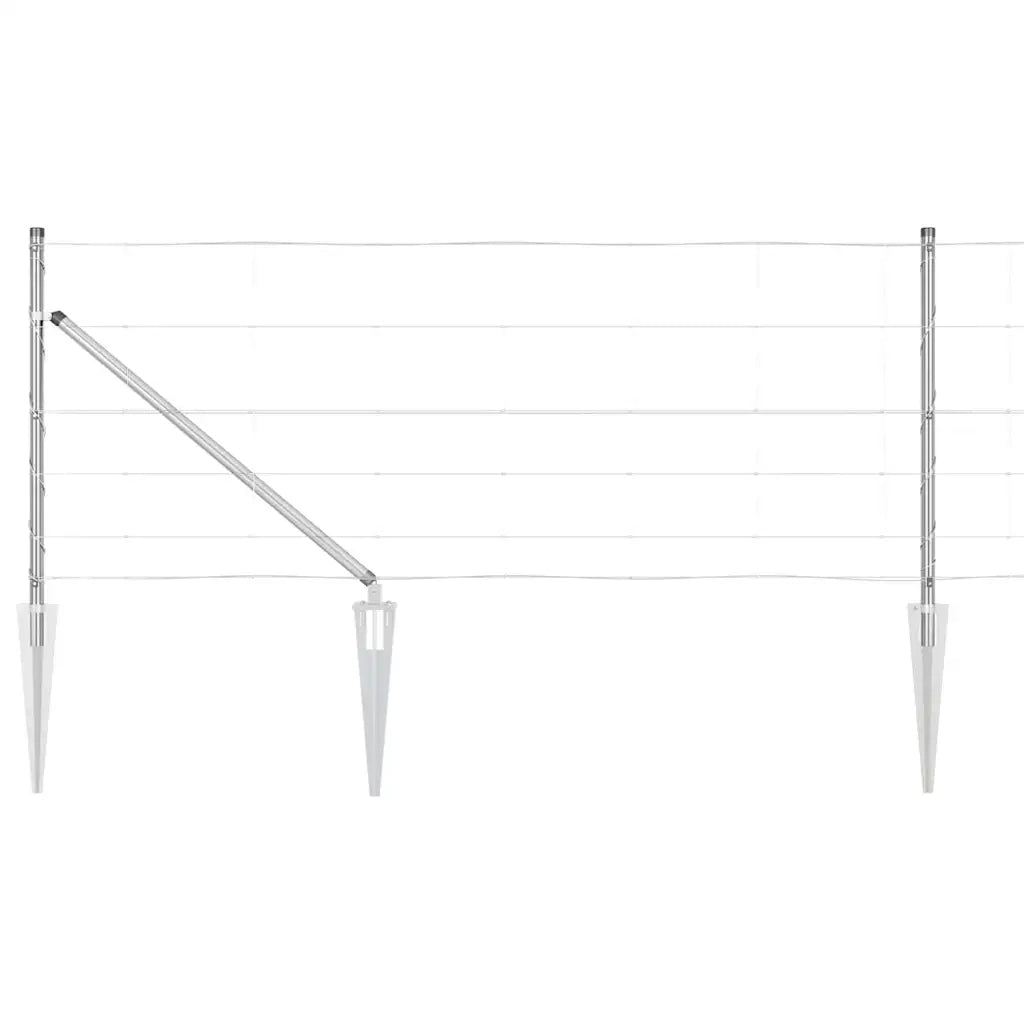 Palo della recinzione Zincato 100 x 0,8 m Acciaio