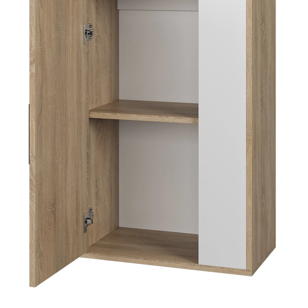 Vicco Scaffale a muro Sonoma/Bianco 50.1 x 78.4 cm con 2 scomparti