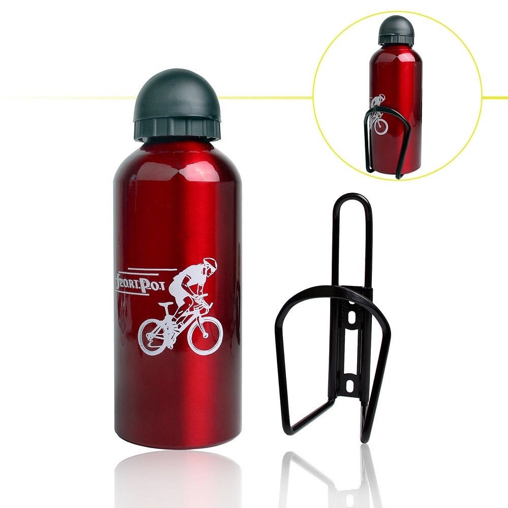 Trade Shop - Borraccia In Alluminio Con Beccuccio Retraibile Tappo Antipolvere 500 Ml Xc-2505 -