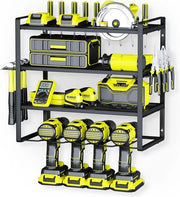 Supporto per strumenti di lavoro - combinato attrezzi e chiave a vite per la conservazione di 4 strumenti elettrici (nero 4P)