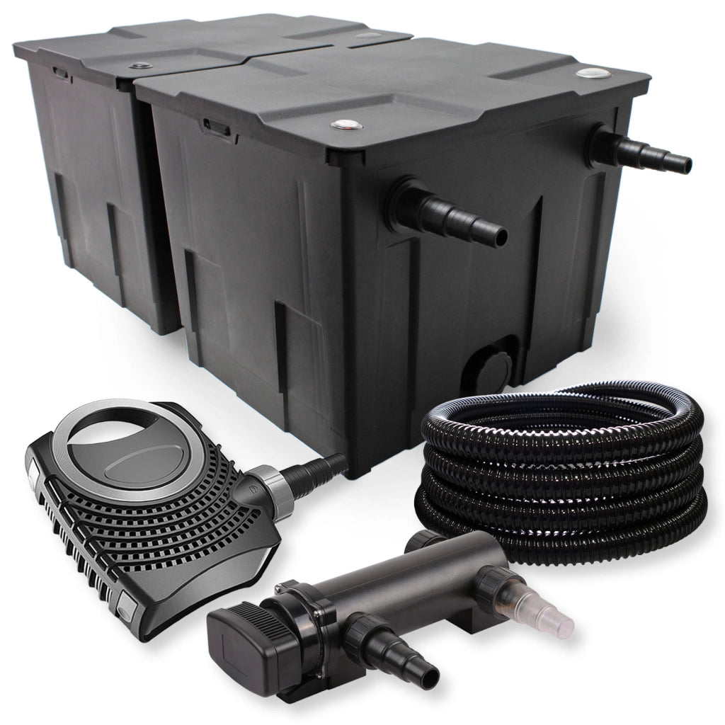 Set Filtro a 2 camere 60000l Chiarificatore UVC 18W 3ª serie Pompa NEO7000 50W Tubo