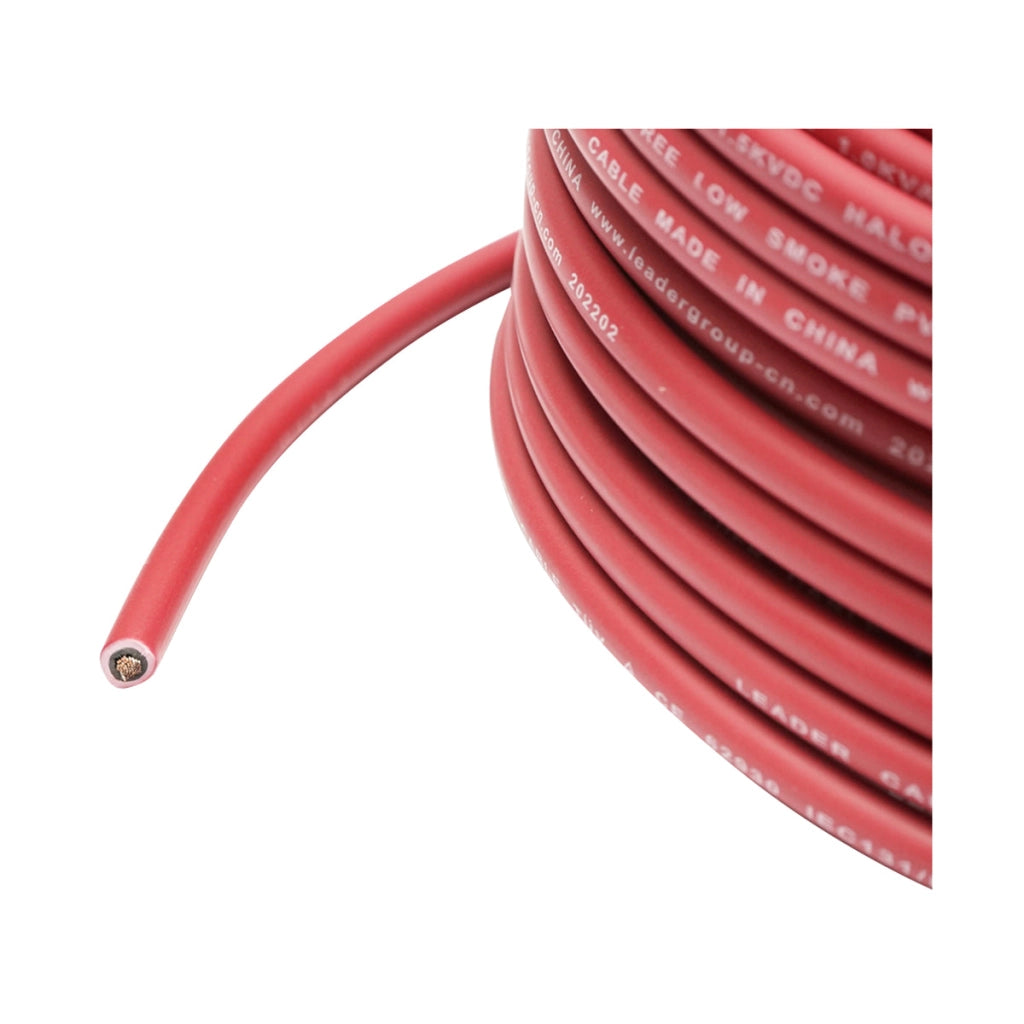 Cavo per pannello solare 4mmx20m rosso 1,5KV, H1Z2Z2-K Leader