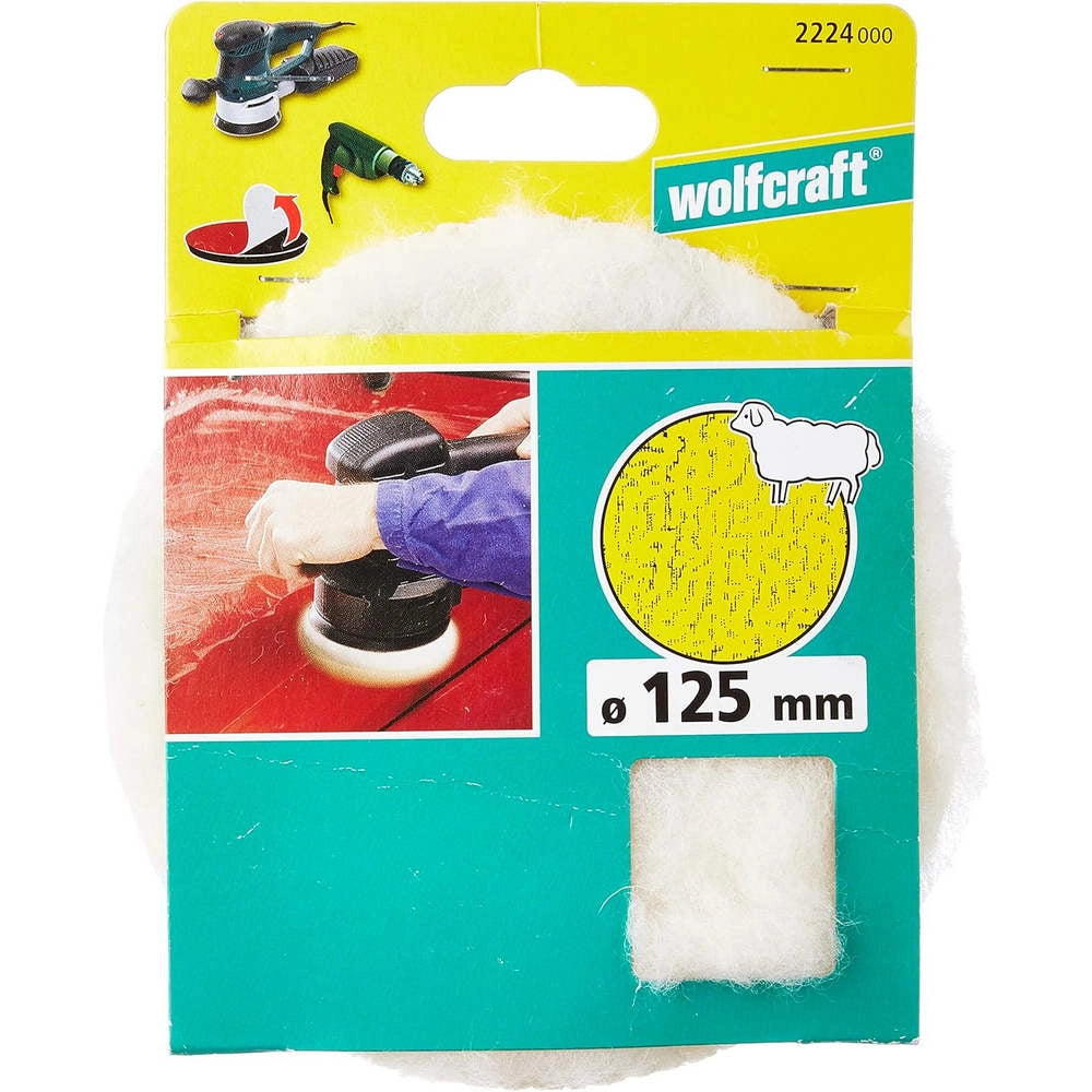 Cuffia per Lucidatura Lana di Agnello per Platorello e Levigatrice Wolfcraft