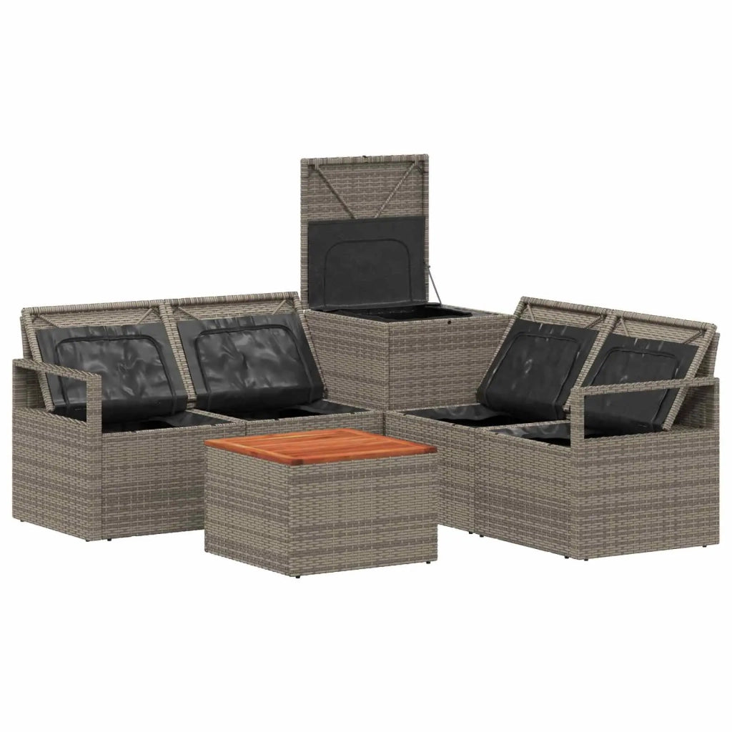 Set di divani 6 pz Grigio e Grigio Scuro 3447248