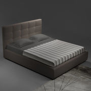 Letto singolo con contenitore Napoli tortora
