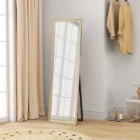 Specchio a figura intera, posizionamento flessibile, 160 x 50 cm, Oro