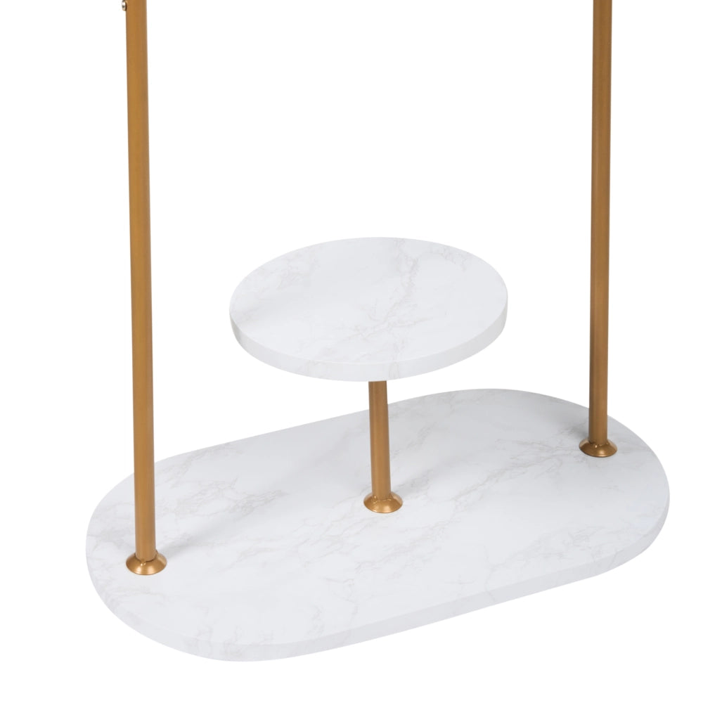 Appendiabiti in acciaio nero da 174 cm indipendente con struttura in metallo stile industriale moderno oro