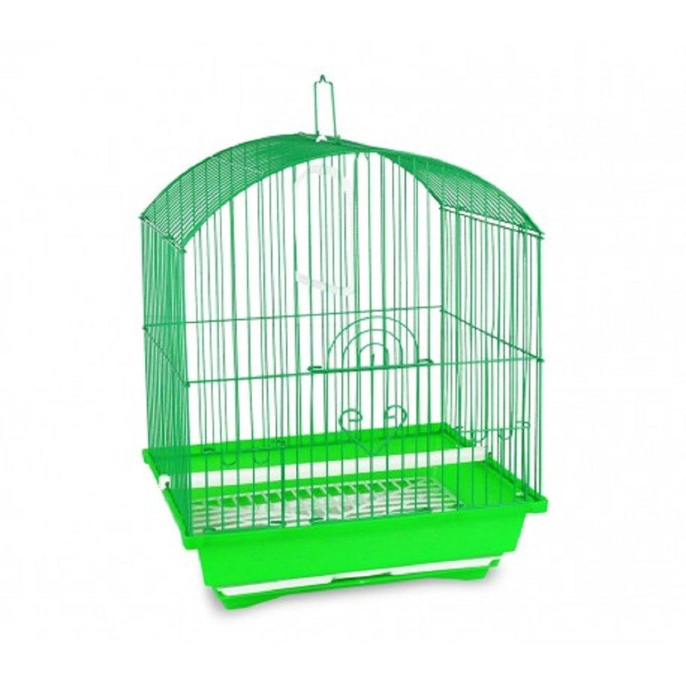 Trade Shop - Gabbia Uccelli Di Piccole Dimensioni Kitty 49.5 X 34 X 27.5 Cm Due Mangiatoie -