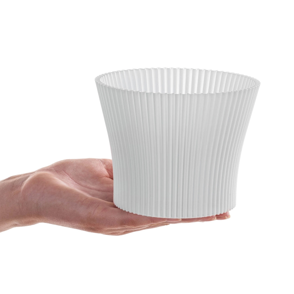 Vaso da fiori KADAX 13 cm, copripianta, vaso da fiori in plastica bianca