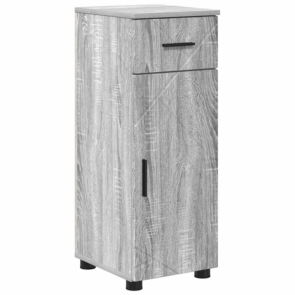 Mobile da Bagno con cassetto Grigio Sonoma 30 x 35 x 80 cm
