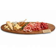 Vassoio Tagliere Ovale in Legno Portata per Aperitivi 65x26cm Accessori Tavola
