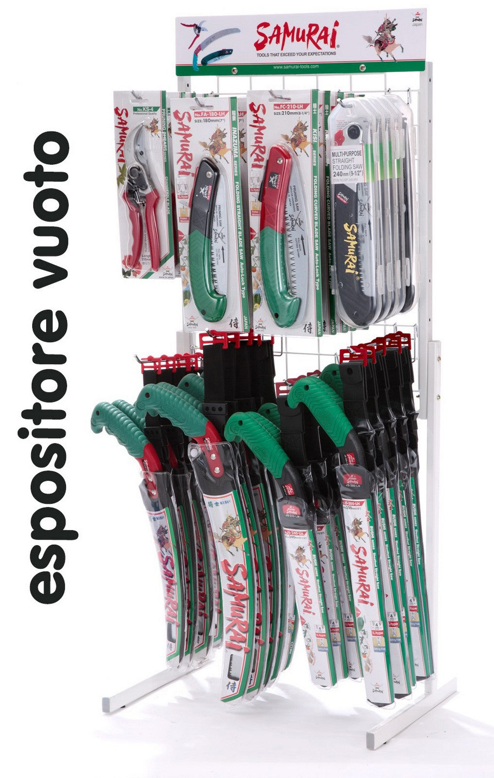 1pz samurai espositore da banco vuoto  cod:ferx.92334