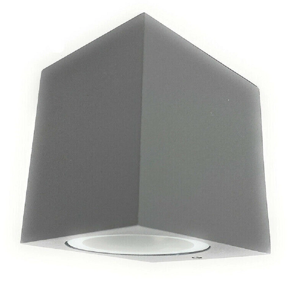 Trade Shop - Applique A Parete Quadrato Lampada Muro Moderna Esterno Attacco Gu10 Ip65 Es54 -
