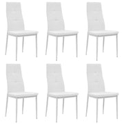 Sedie da Pranzo 6 pz Bianche in Similpelle cod mxl 22990