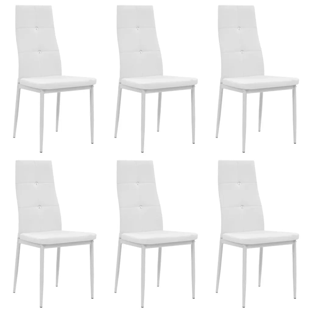 Sedie da Pranzo 6 pz Bianche in Similpelle cod mxl 22990