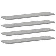 Ripiani per Libreria 4 pz Grigio Cemento 80x20x1,5cm Truciolato cod mxl 59735