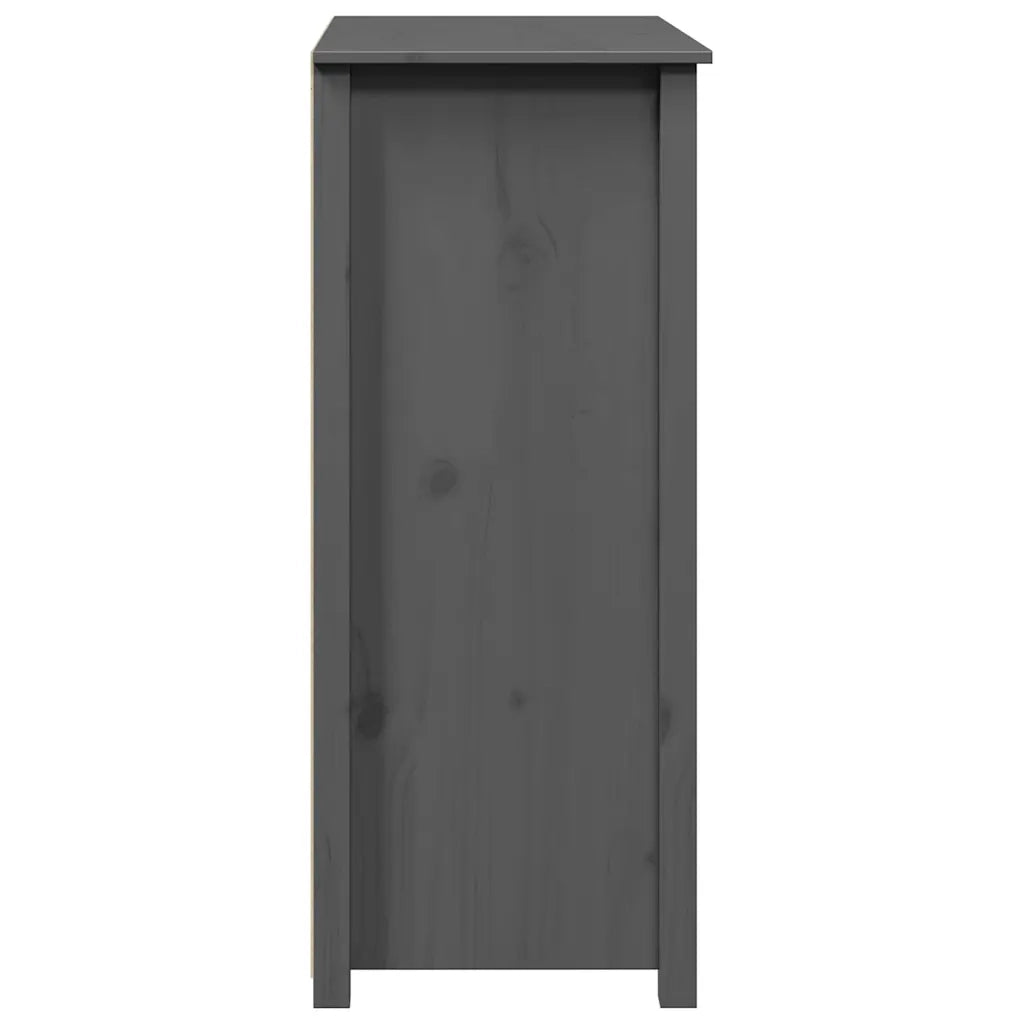 Credenza-Buffet-Armadio da cucina Grigia 83x41,5x100 cm in Legno Massello di Pino 494653