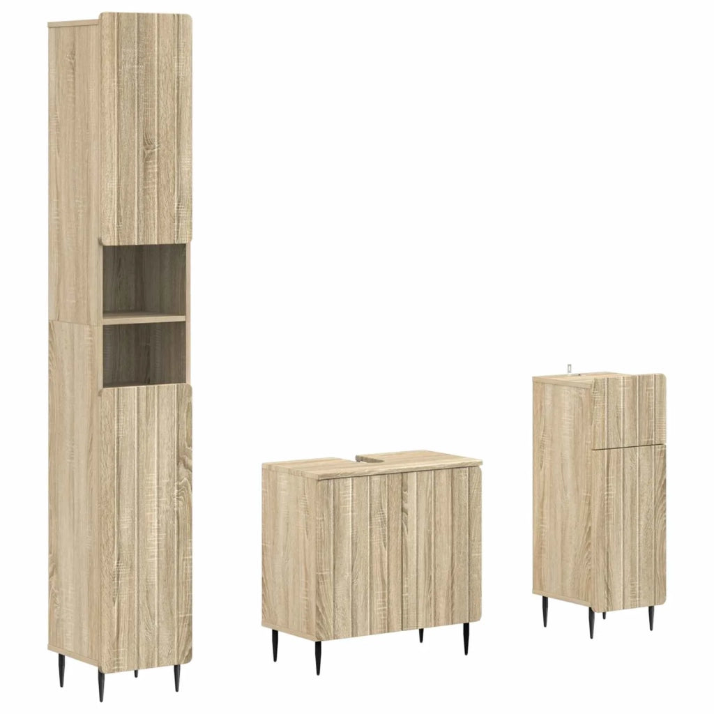 Set di armadietti da bagno in 3 pezzi ZWOLLE 3417839