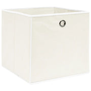 Scatole Portaoggetti 10pz Bianche 32x32x32 cm Tessuto 288351