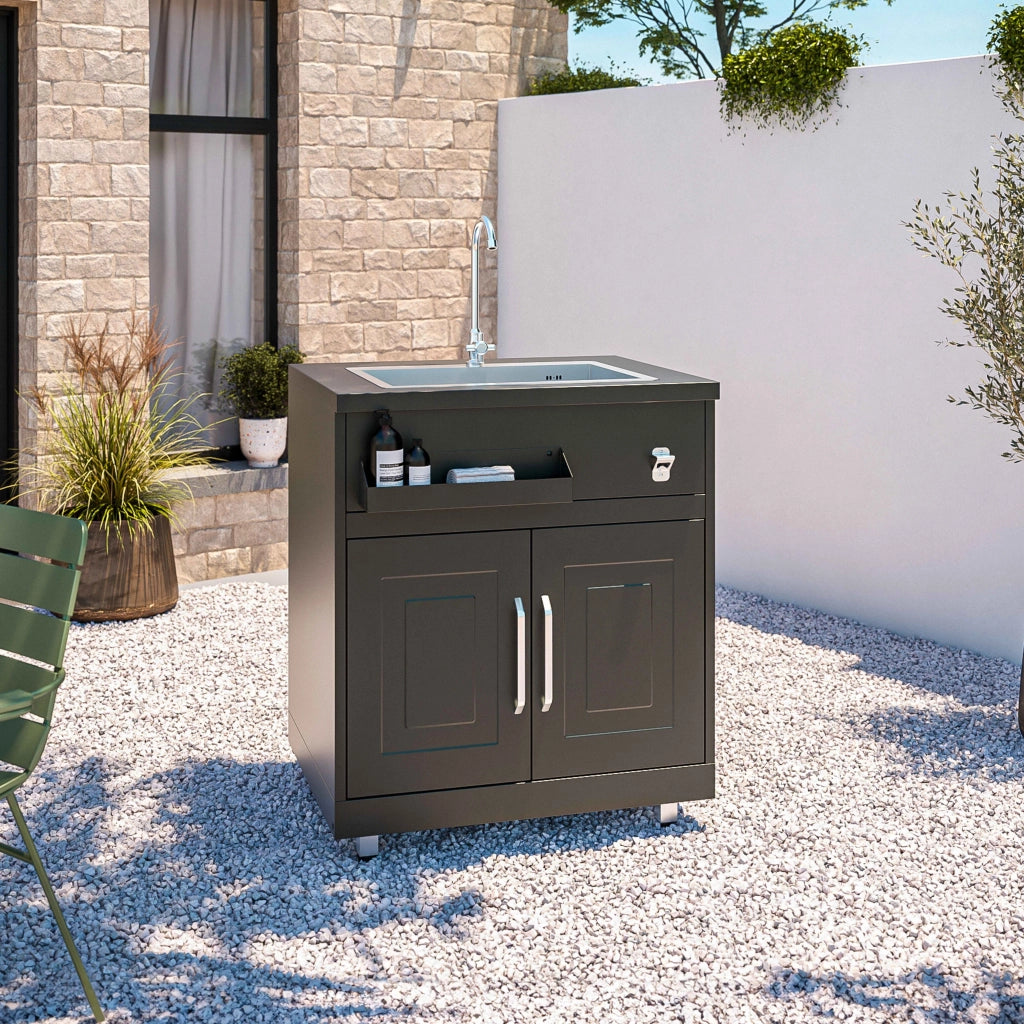 Cucina da esterno a 3 pezzi con lavello