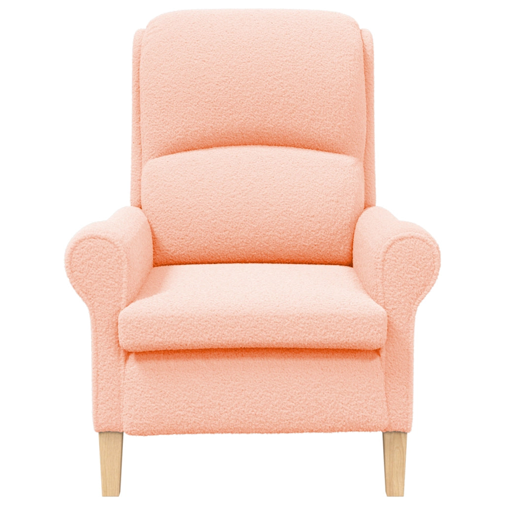Poltrona Ergonomica Rosa Tessuto, Legno Media Ergonomica