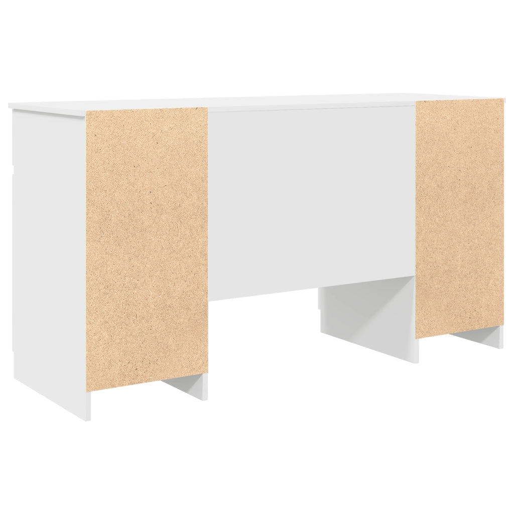 Scrivania  Bianca 140x49x76 cm in Legno Ingegnerizzato