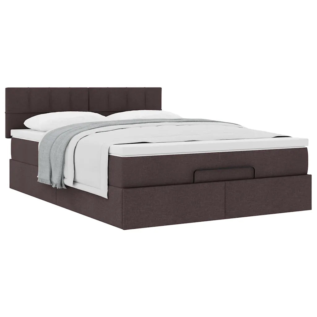 Struttura Letto Pouf con Materasso 140x200 cm in Tessuto 3311466