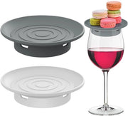 Set di due coppe per vino in silicone, coppe per vino per antipasti, dessert - ideale per matrimoni, compleanni, cene con la famiglia e feste, bar (1 grigio + 1 bianco)