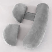 Cuscino per la gravidanza per dormire, Maternità Cuscino a corpo intero con copri-cuscino rimovibile e regolabile, Supporto per la schiena, le gambe, l'addome, le HIPS per donne in gravidanza (grigio)